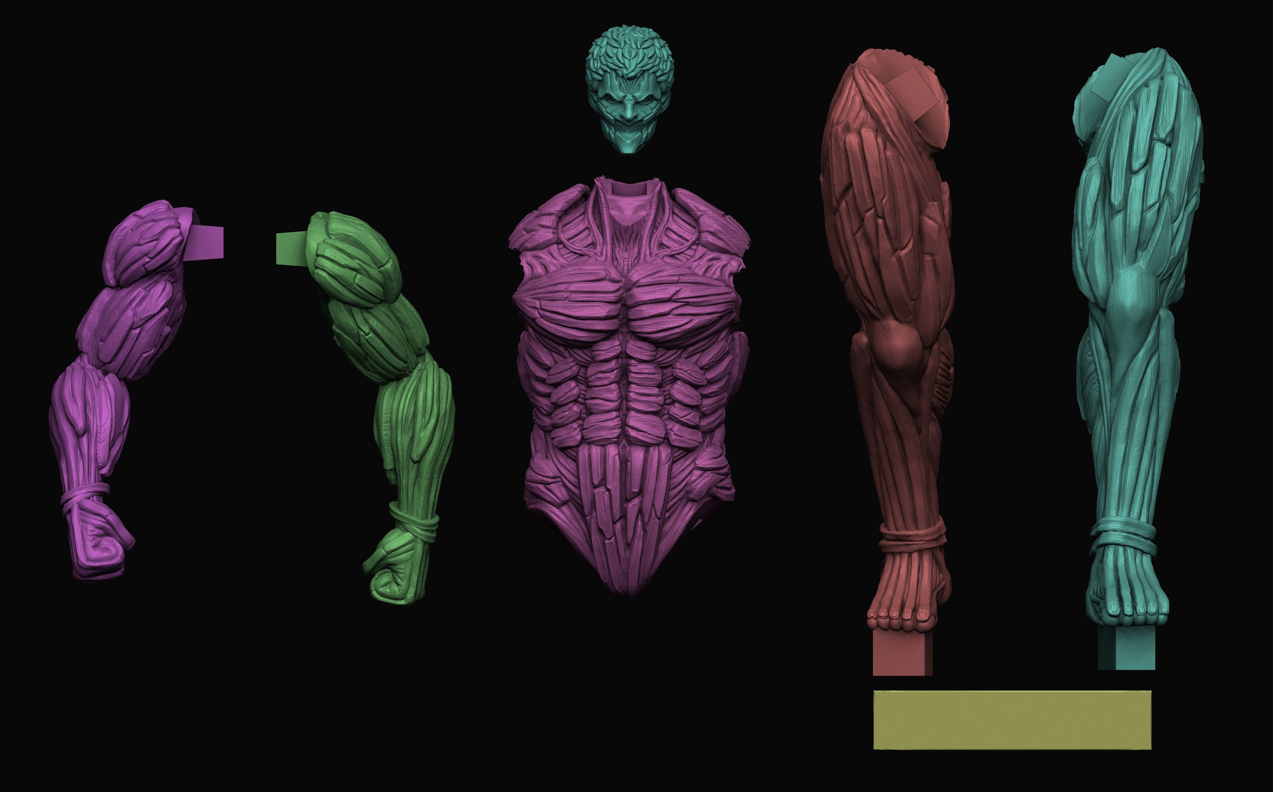 Armored Titan Reiner Braun model for 3d printing 3D print model_9