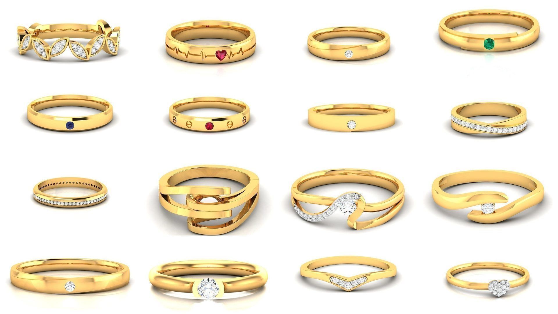 76 Light wt Bands Rings 3dm stl redders details 3D Model Collection_3