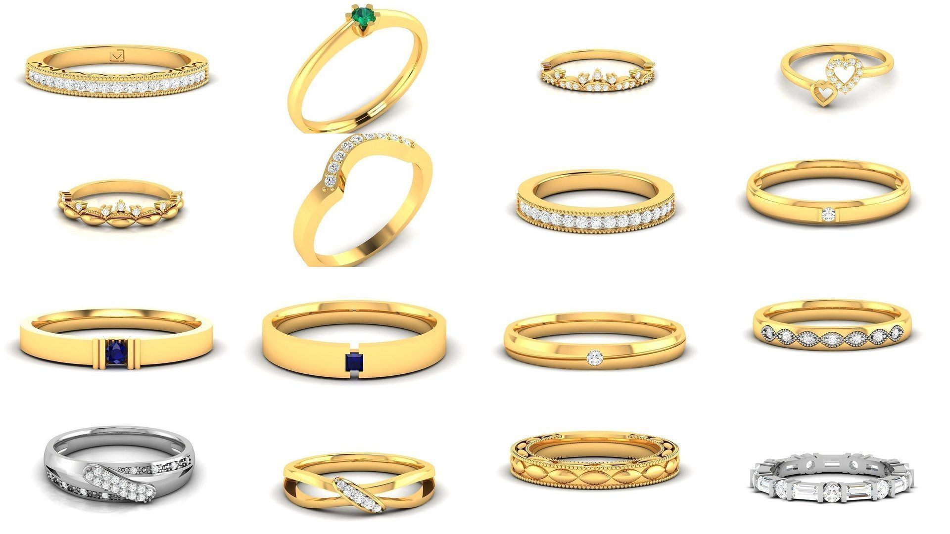 76 Light wt Bands Rings 3dm stl redders details 3D Model Collection_5