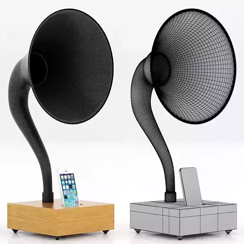 Restoration Hardware iPhone Gramophone Walnut 3D model