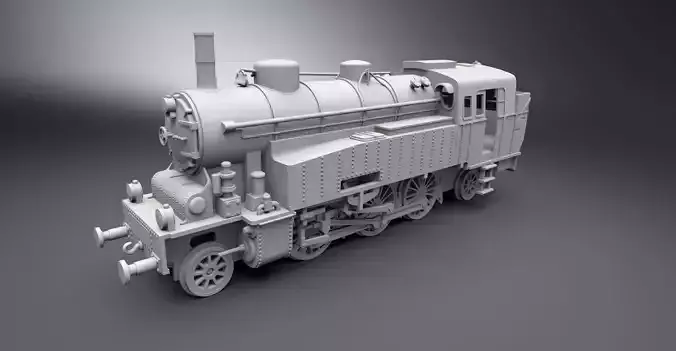 Baden VI c DRG class 75 Steam Locomotive scale model 3D print model