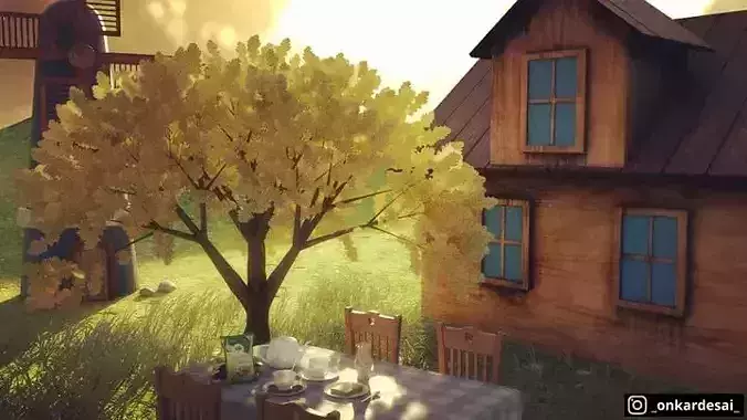 3D Environment wooden house