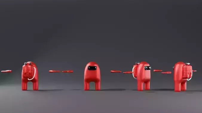 Among us character 3D model
