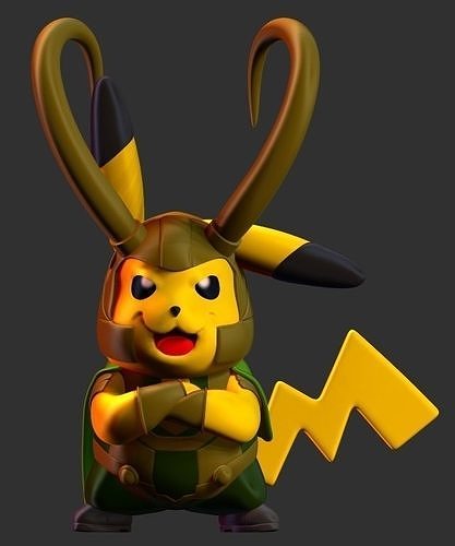 Pikachu Loki 3D print model