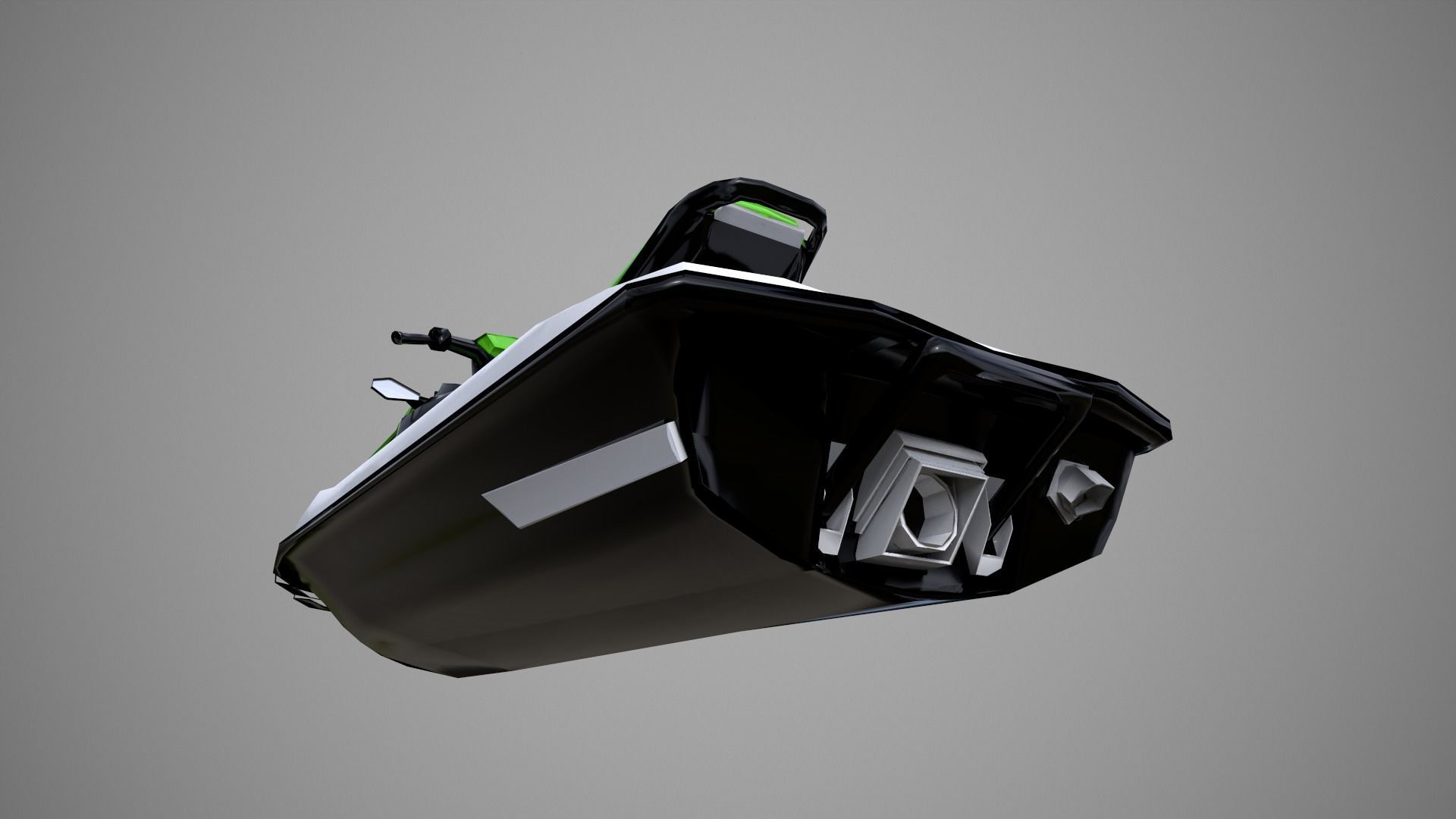 Green Jetski Low-poly 3D model_18