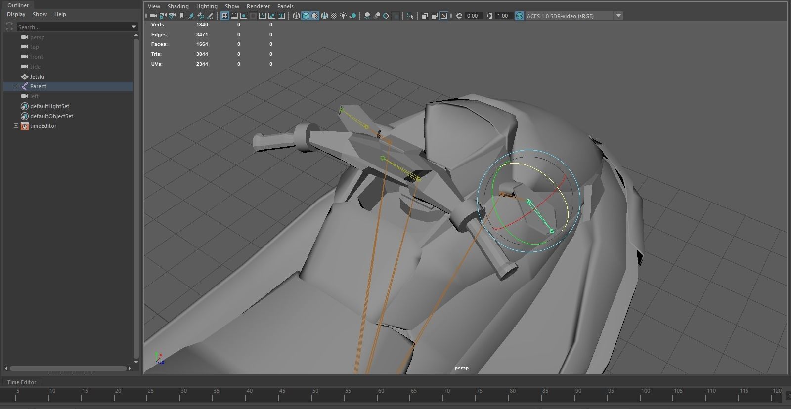 Green Jetski Low-poly 3D model_20