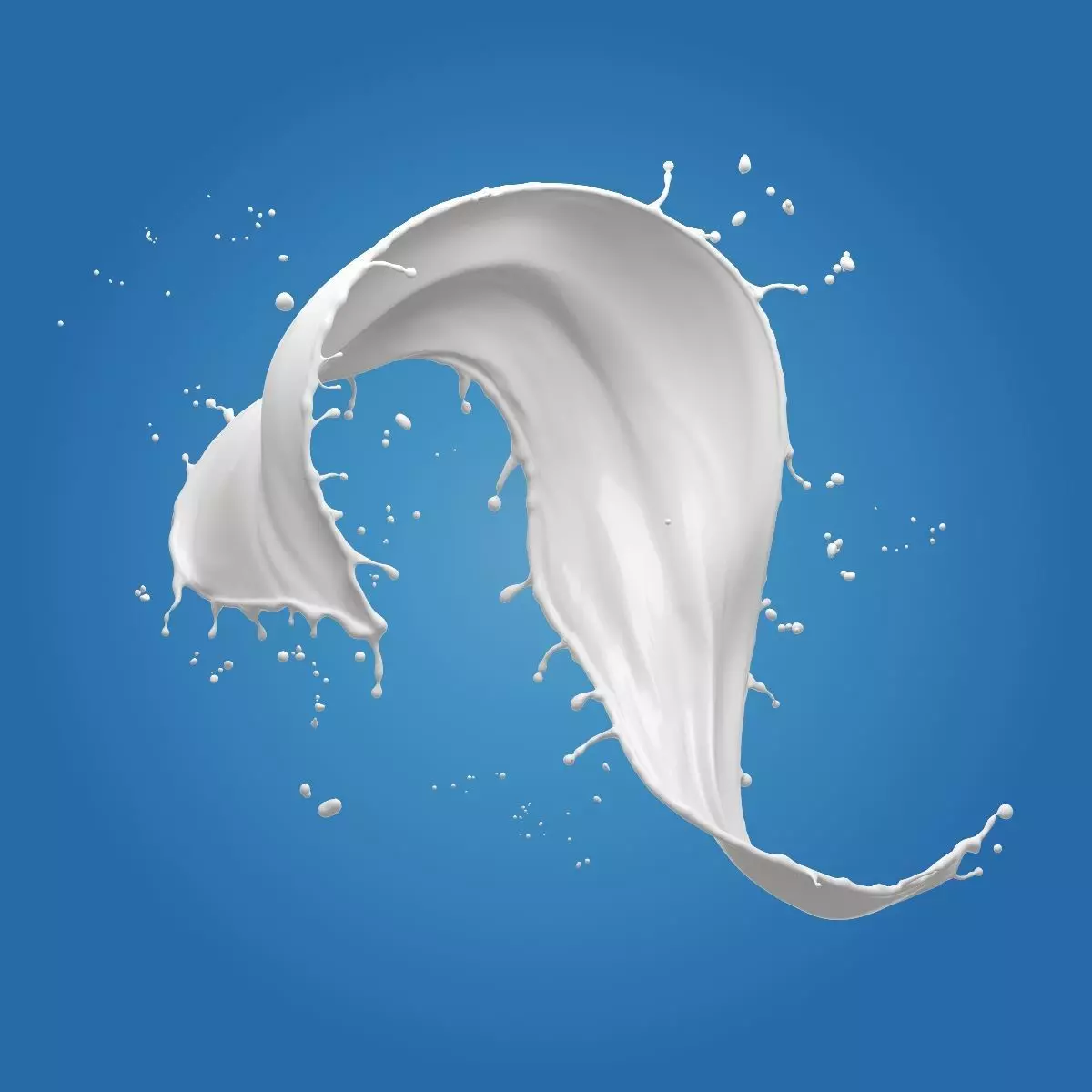 Milk or white liquid splash 3D model_0