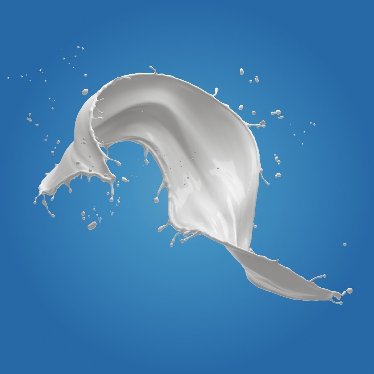 Milk or white liquid splash 3D model_2