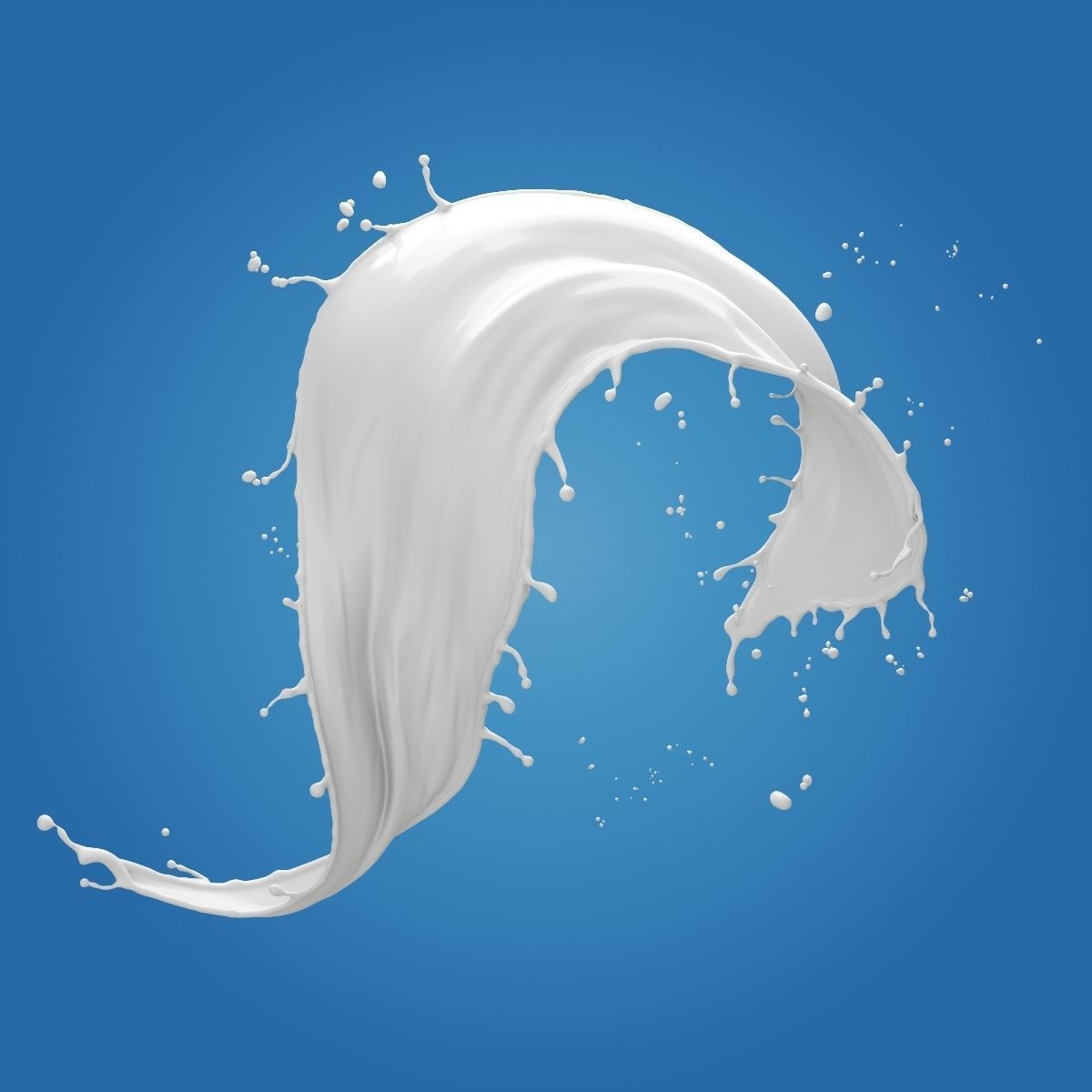 Milk or white liquid splash 3D model_1