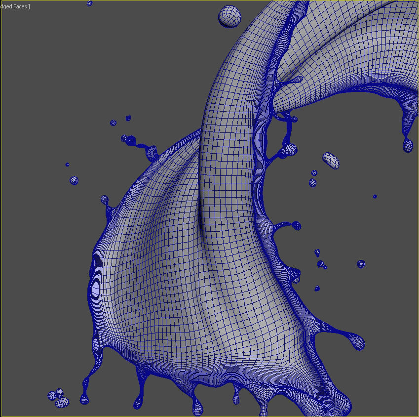 Milk or white liquid splash 3D model_4