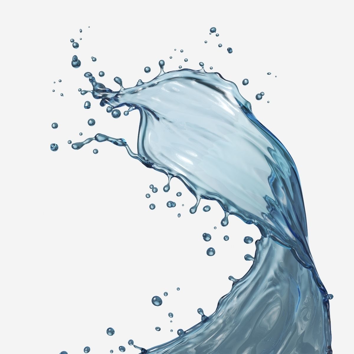 Water Liquid splash 3D model_3