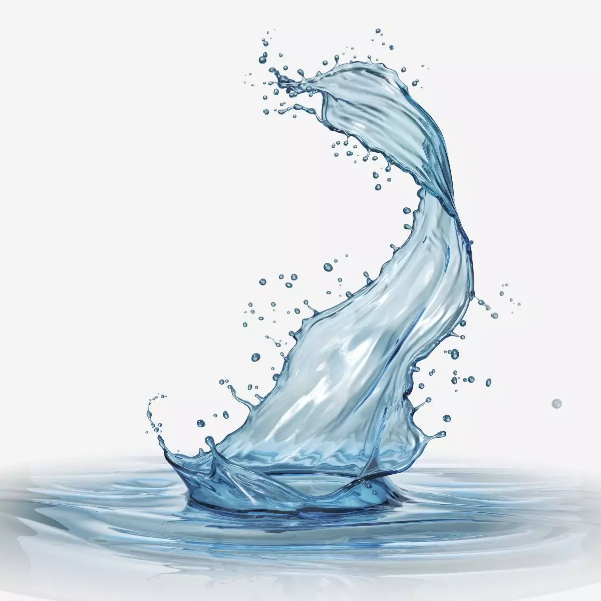 Water Liquid splash 3D model_0