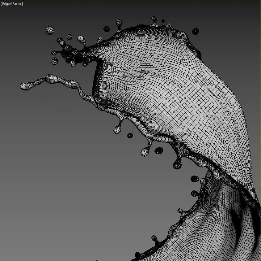 Water Liquid splash 3D model_4
