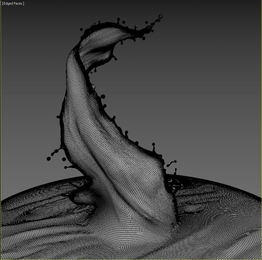 Water Liquid splash 3D model_5