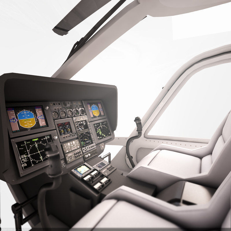 Eurocopter EC 135 Black Helicopter 3D model_11