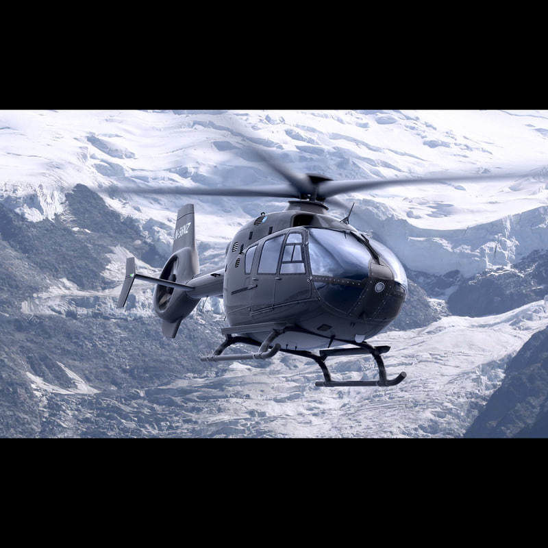 Eurocopter EC 135 Black Helicopter 3D model_1