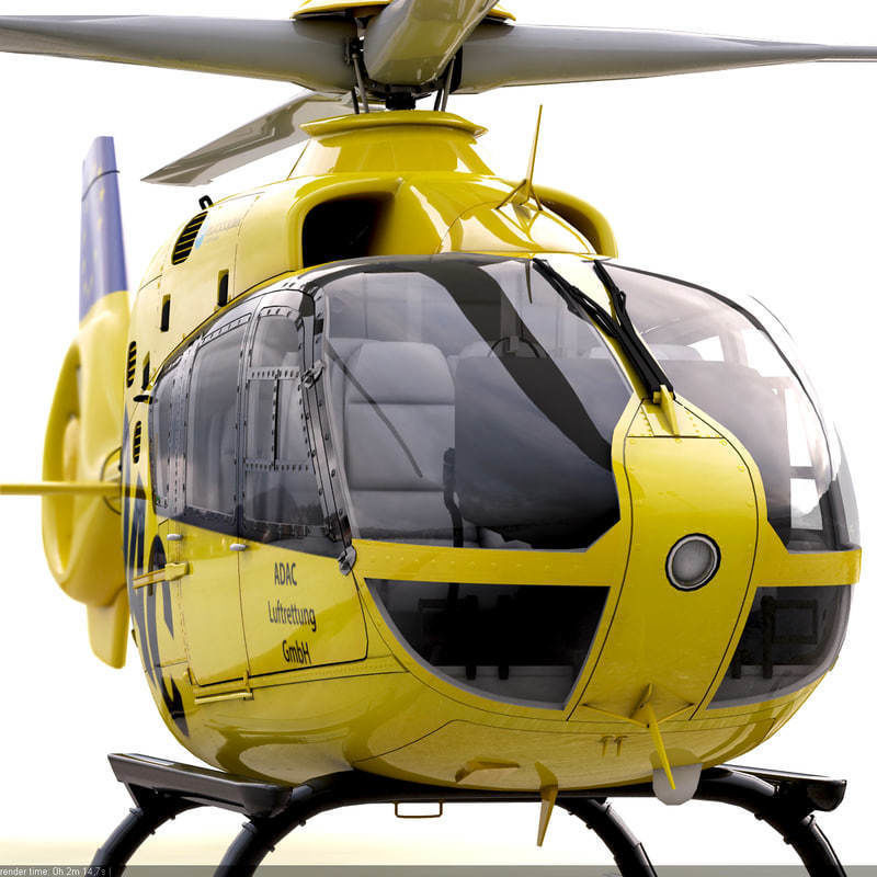 Eurocopter EC 135 Emergency Helicopter 3D model_7