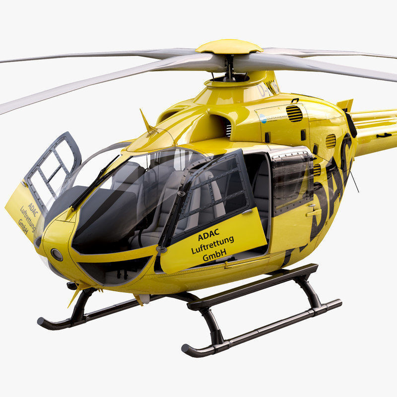Eurocopter EC 135 Emergency Helicopter 3D model_8