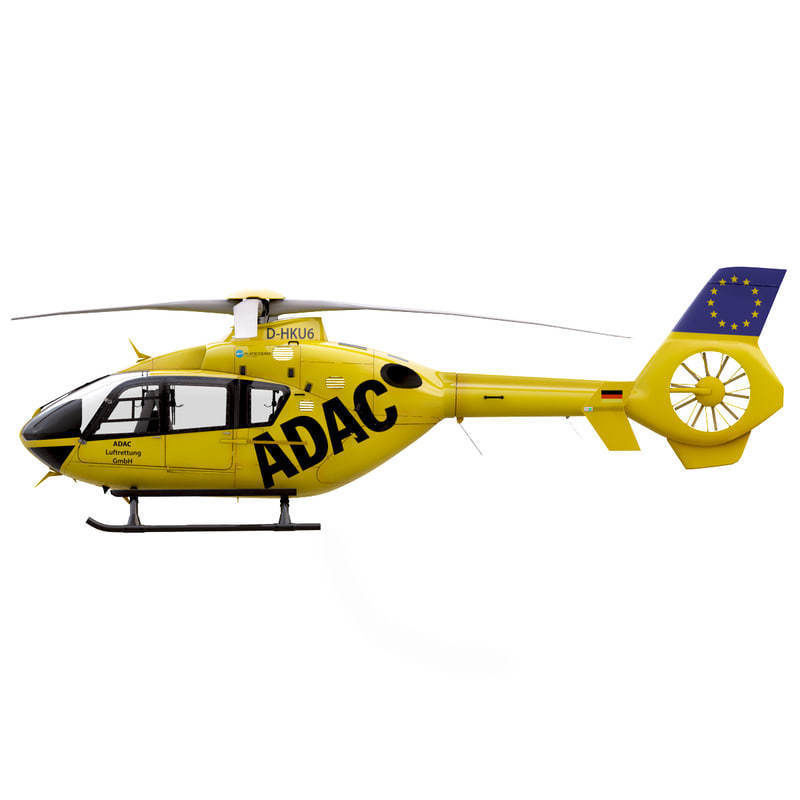 Eurocopter EC 135 Emergency Helicopter 3D model_10