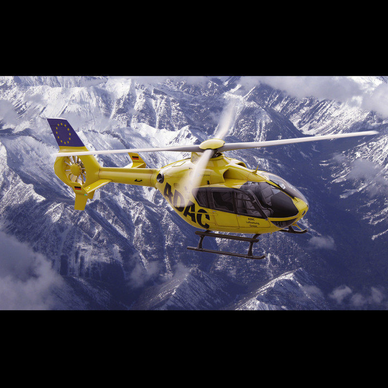 Eurocopter EC 135 Emergency Helicopter 3D model_2