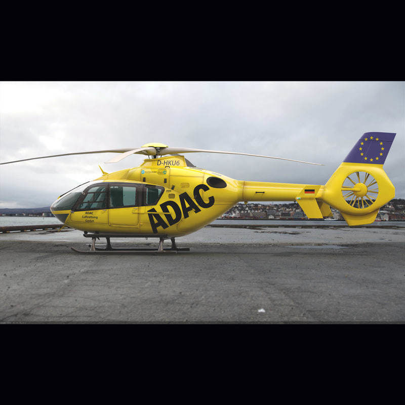 Eurocopter EC 135 Emergency Helicopter 3D model_0