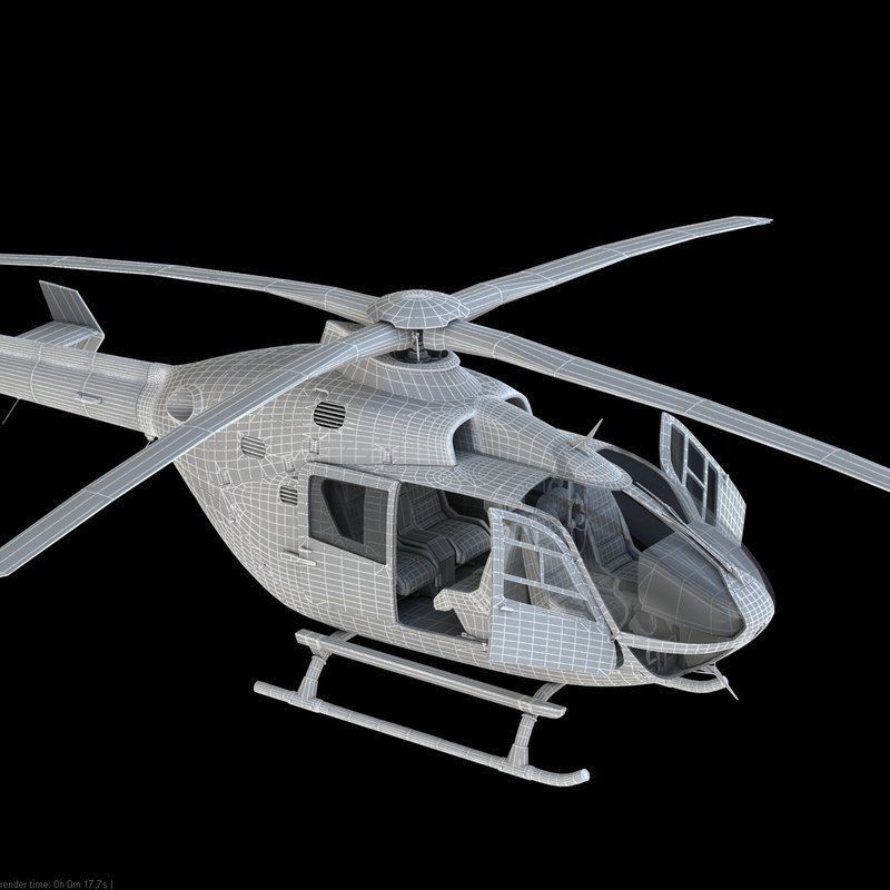 Eurocopter EC 135 Emergency Helicopter 3D model_14