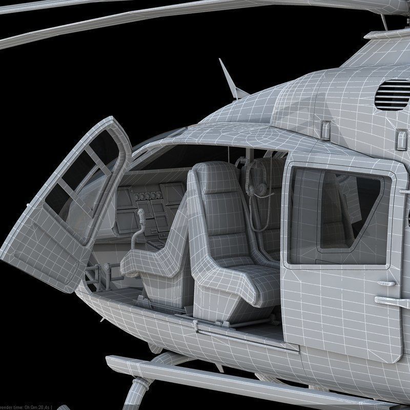 Eurocopter EC 135 Emergency Helicopter 3D model_17