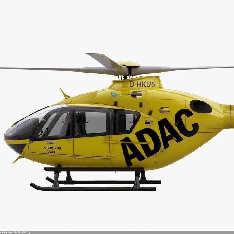 Eurocopter EC 135 Emergency Helicopter 3D model_11
