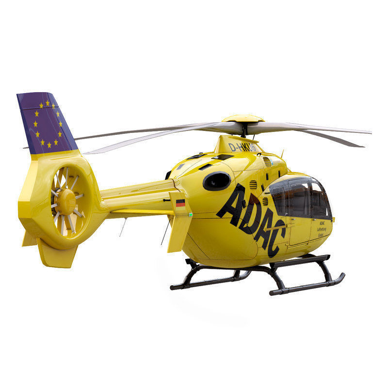 Eurocopter EC 135 Emergency Helicopter 3D model_9