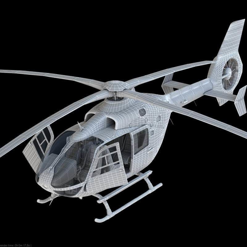 Eurocopter EC 135 Emergency Helicopter 3D model_13