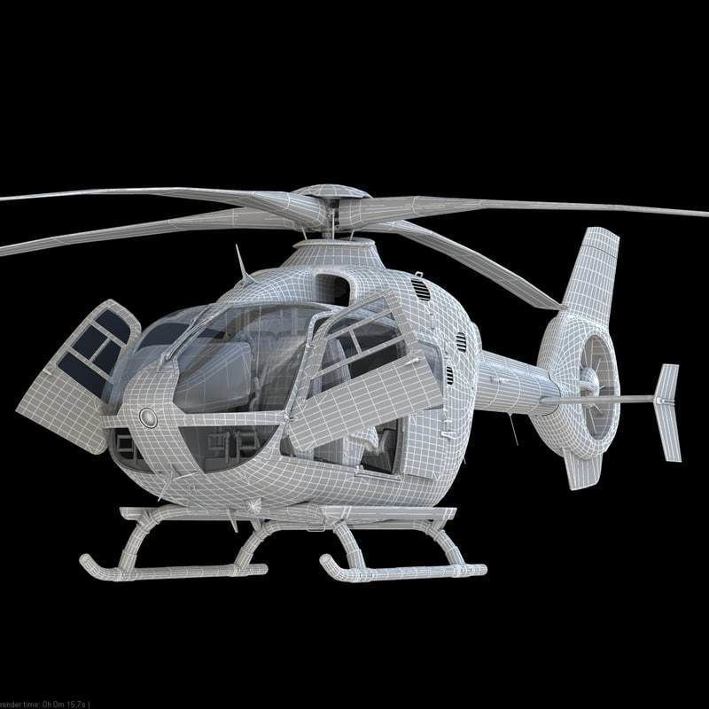 Eurocopter EC 135 Emergency Helicopter 3D model_15