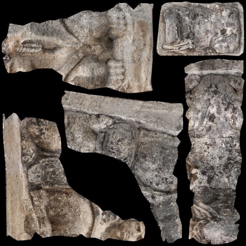 Ancient Sphynx Statue Low-poly 3D model_8