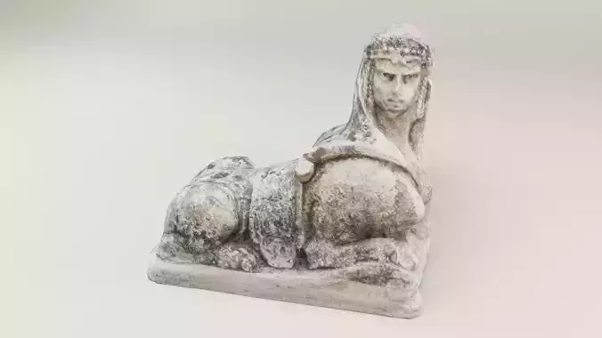 Ancient Sphynx Statue Low-poly 3D model