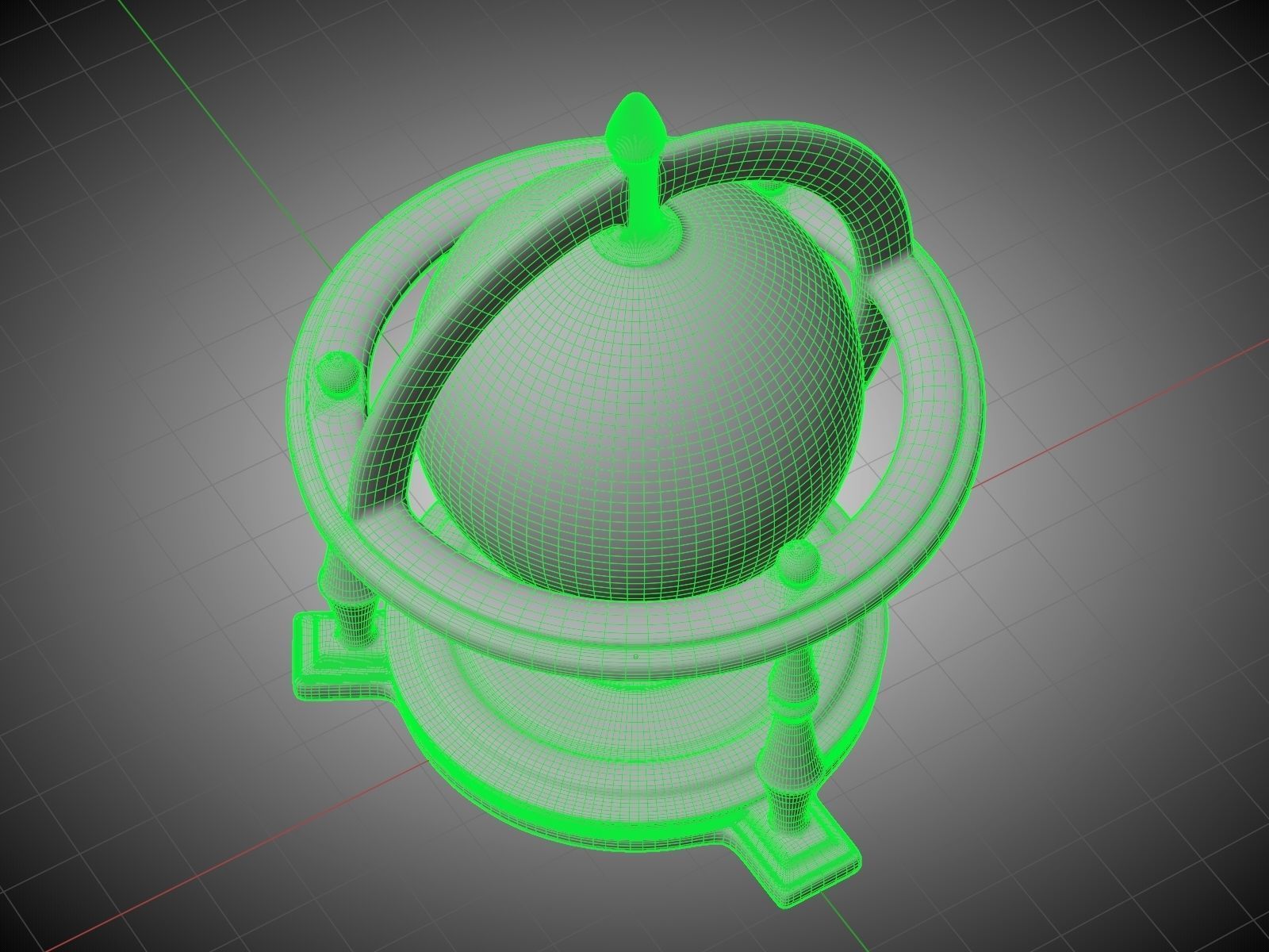 Textured Antique Globe - Color 3D printing 3D print model_10