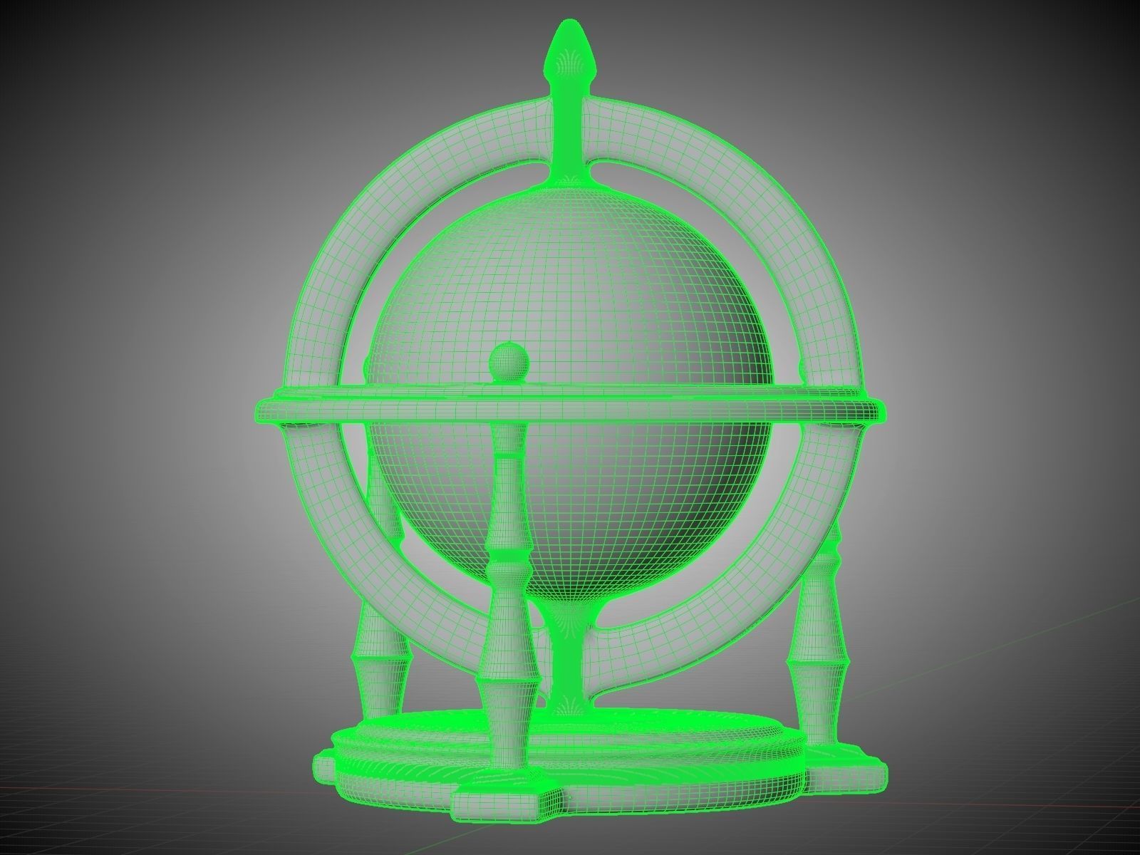 Textured Antique Globe - Color 3D printing 3D print model_8