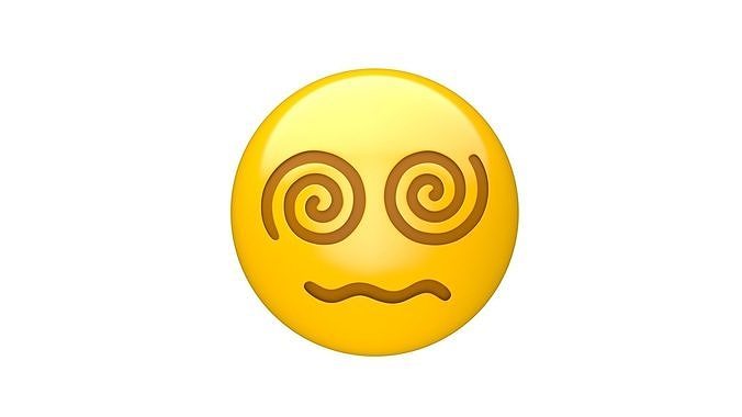 Apple Face with Spiral Eyes 3D model