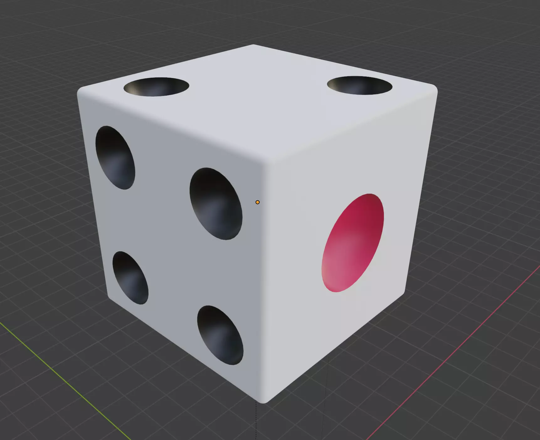 White Dice 3D model 3D model_0