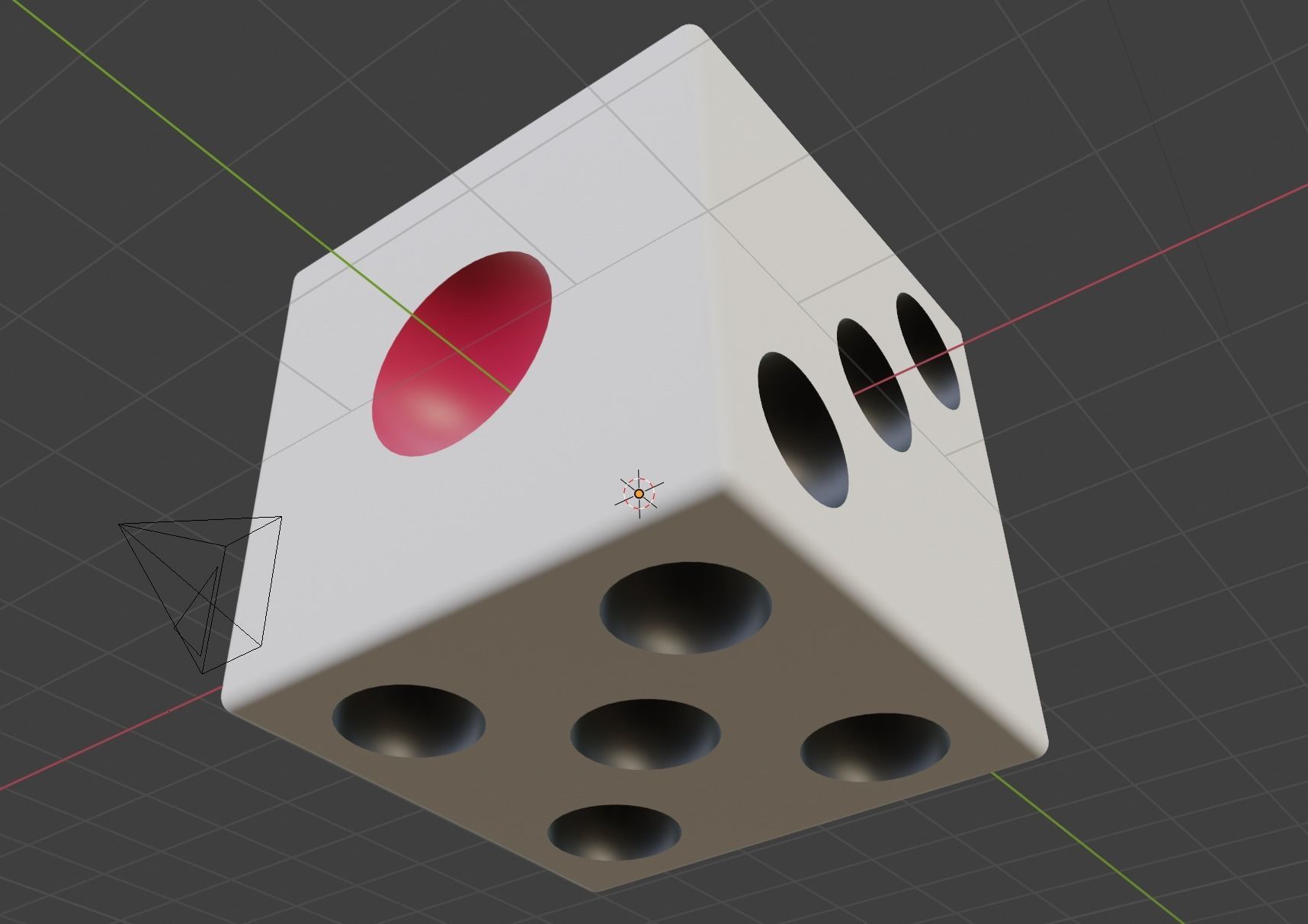 White Dice 3D model 3D model_4