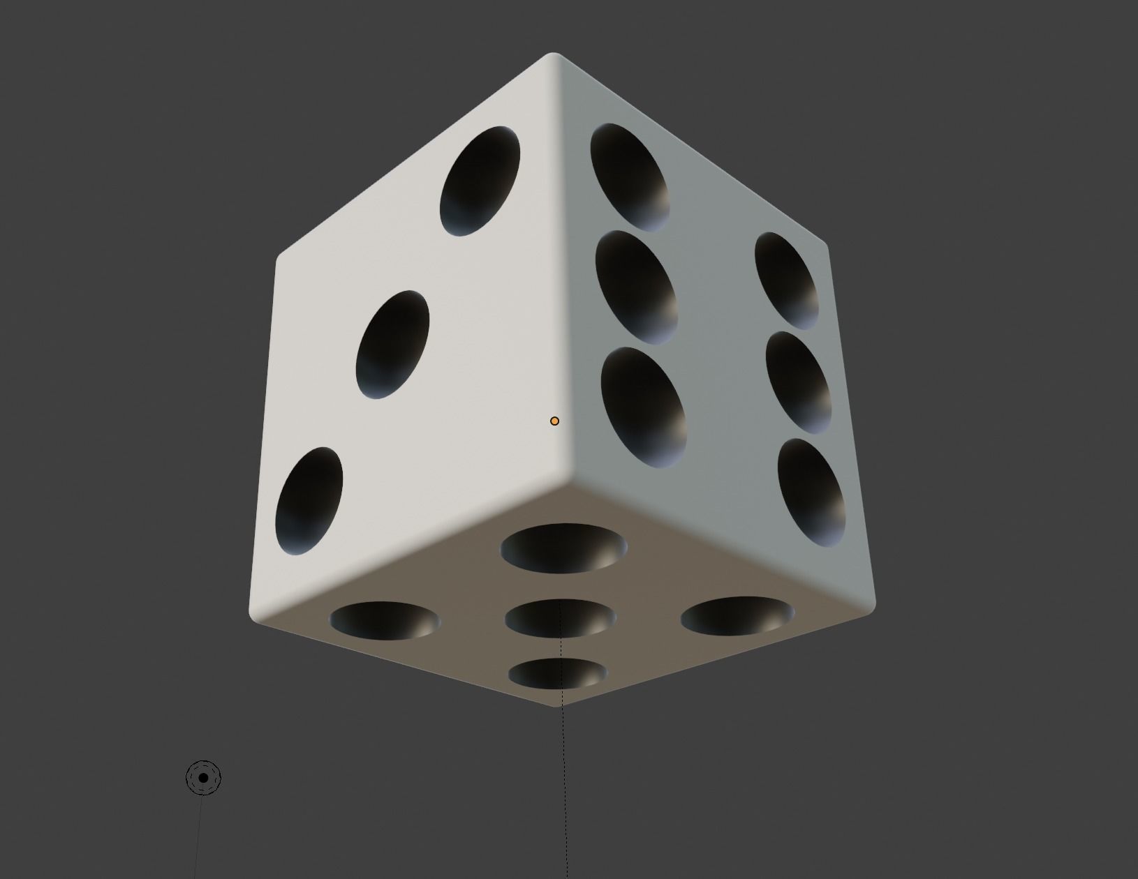 White Dice 3D model 3D model_2