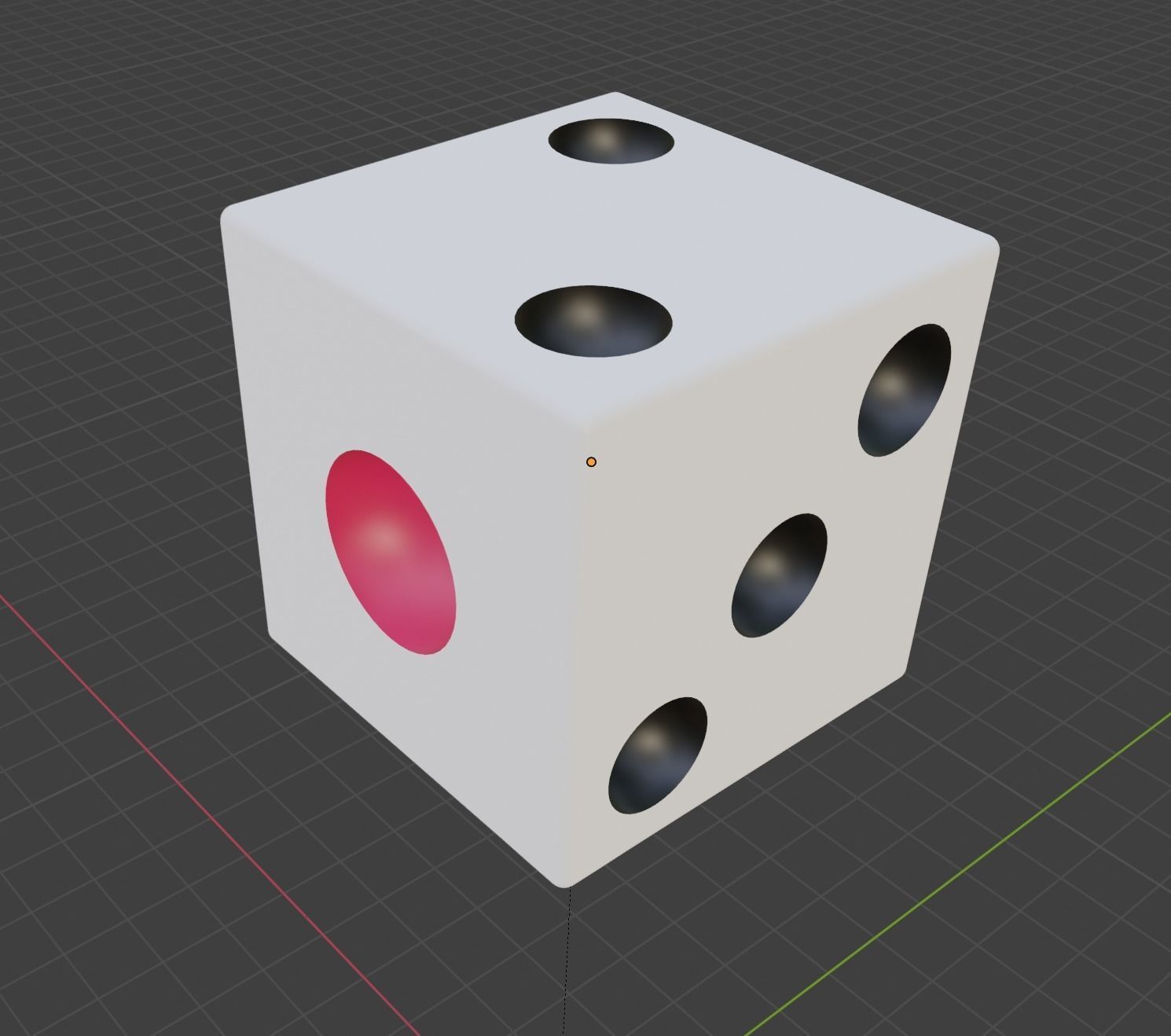 White Dice 3D model 3D model_1
