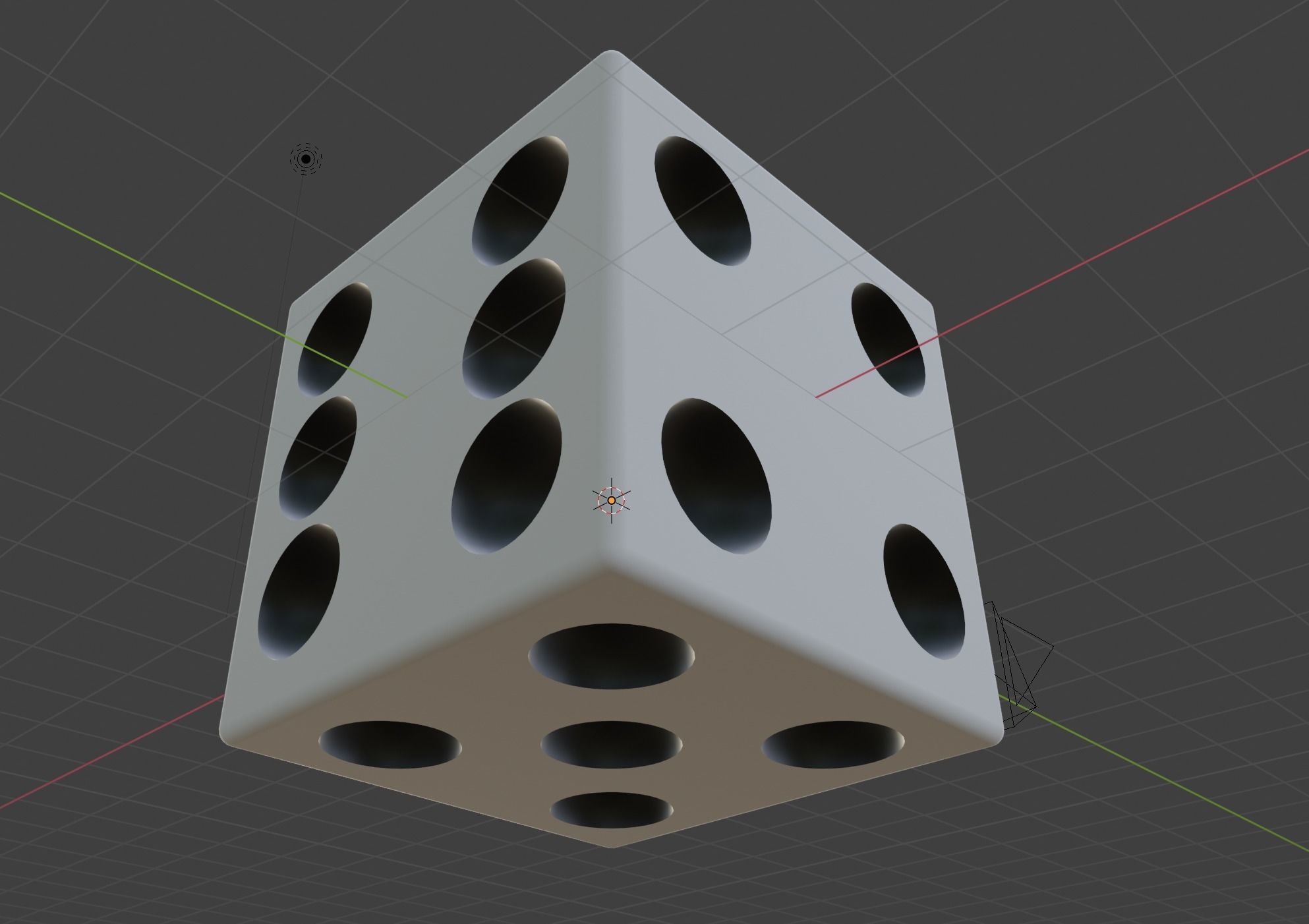 White Dice 3D model 3D model_3