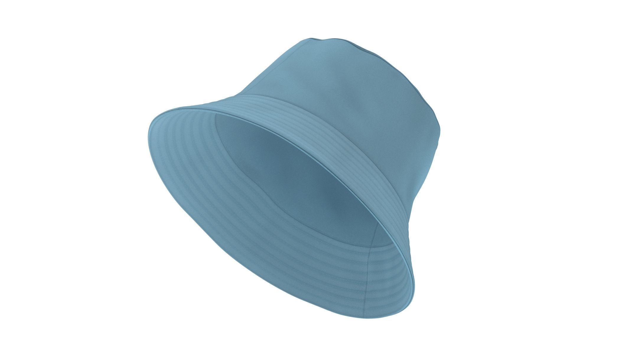 Bucket Hat Low-poly 3D model_4