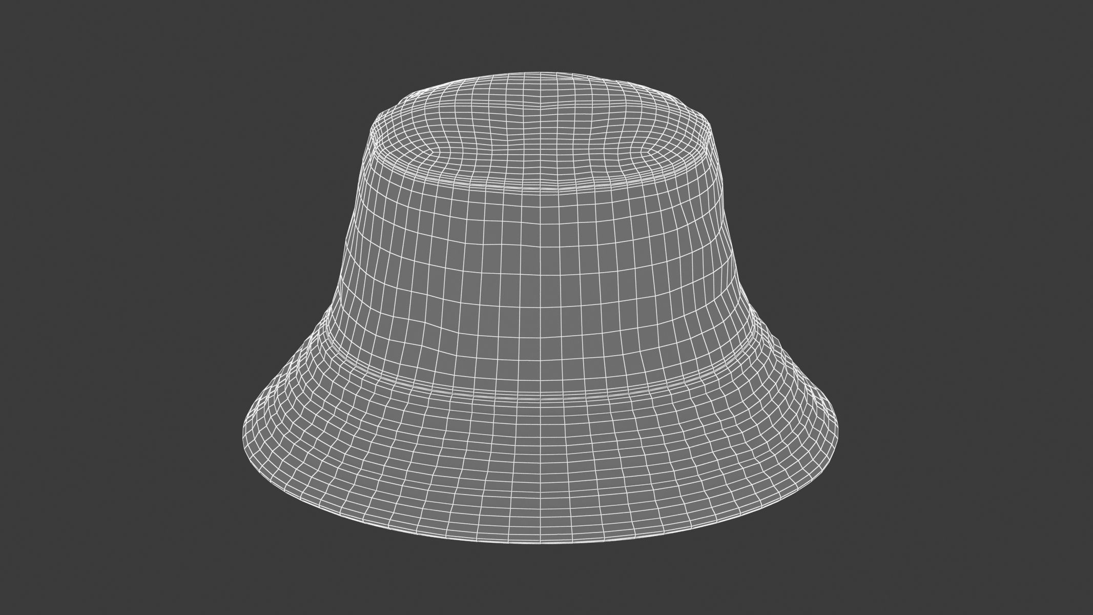 Bucket Hat Low-poly 3D model_5