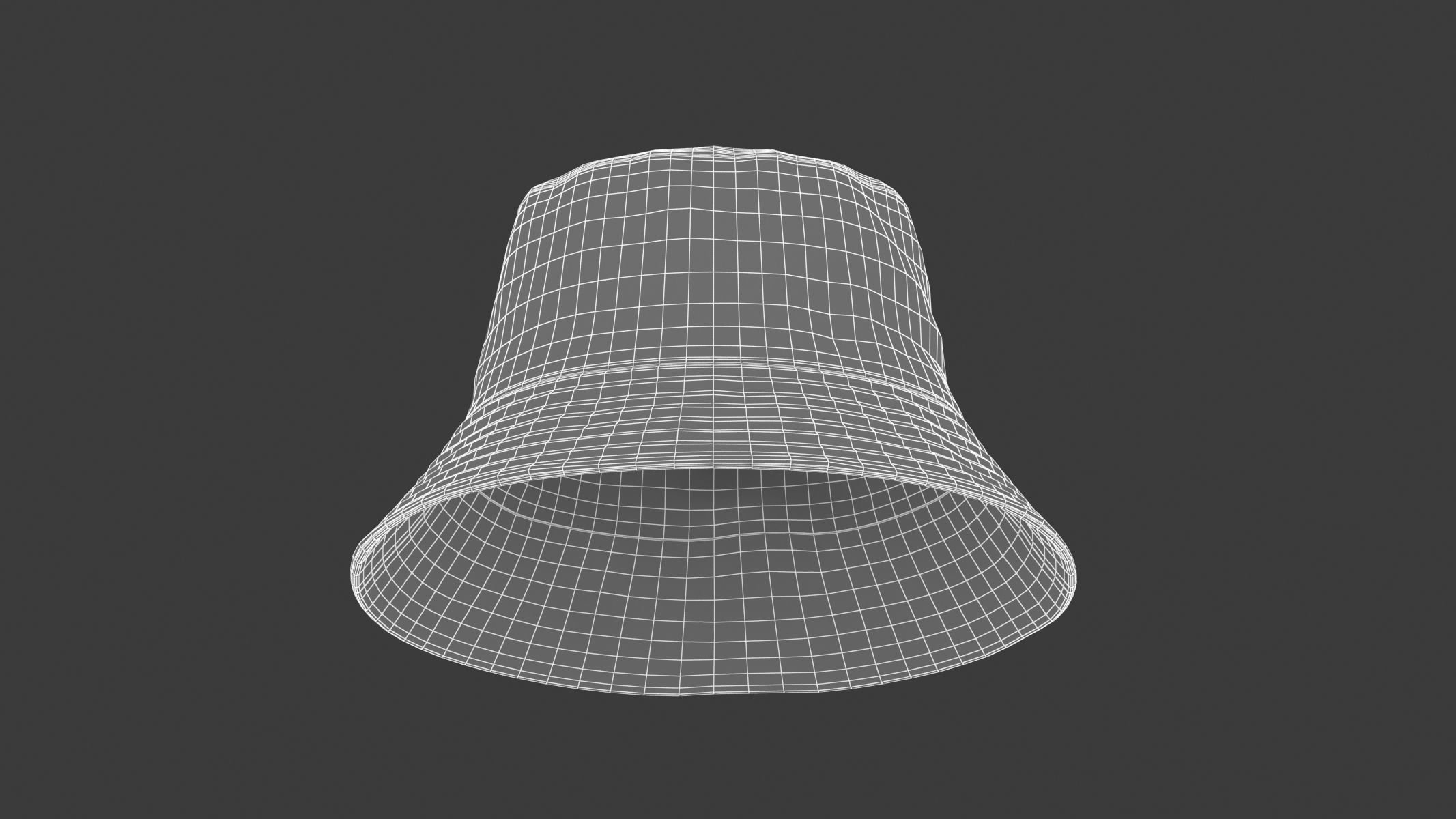 Bucket Hat Low-poly 3D model_6