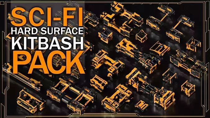 Sci-Fi Hard Surface KITBASH DETAILS PACK  