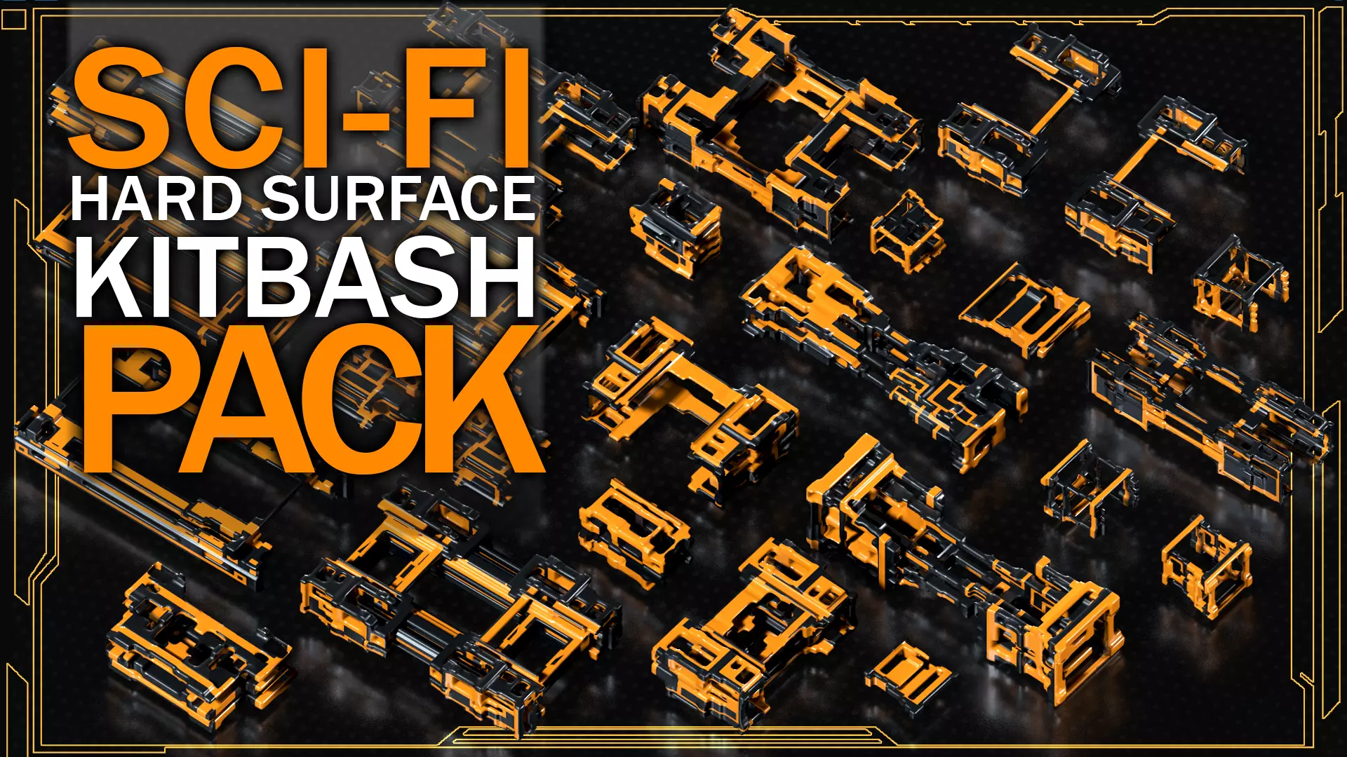 Sci-Fi Hard Surface KITBASH DETAILS PACK 3D model | CGTrader