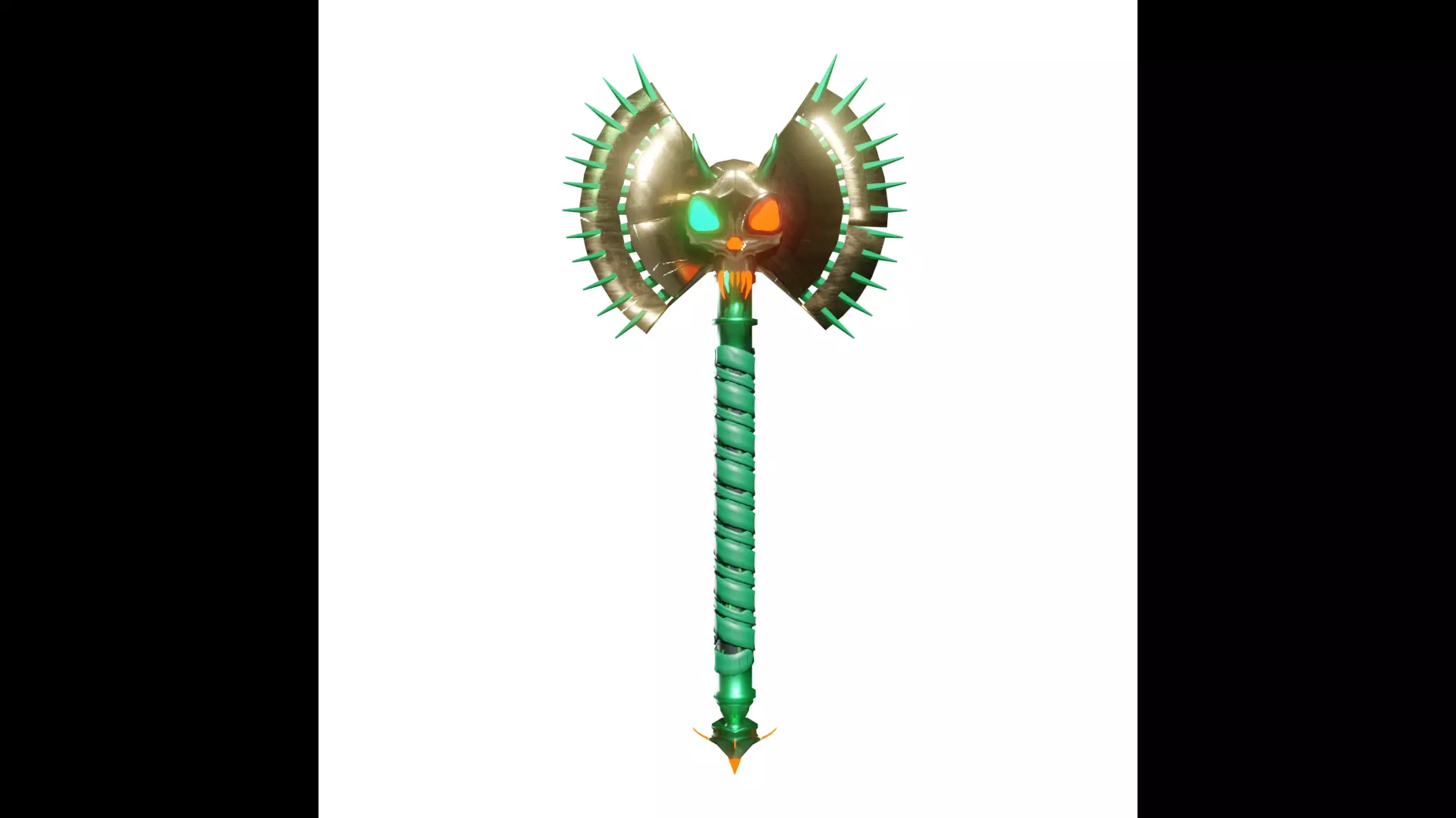 Sci-Fi Axe Low-poly 3D model