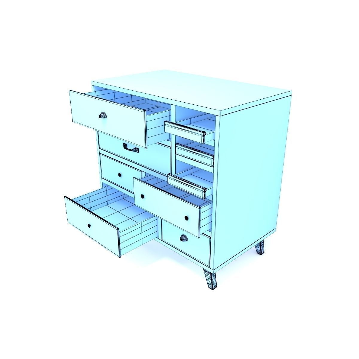 Retro Cupboard 3D model_9
