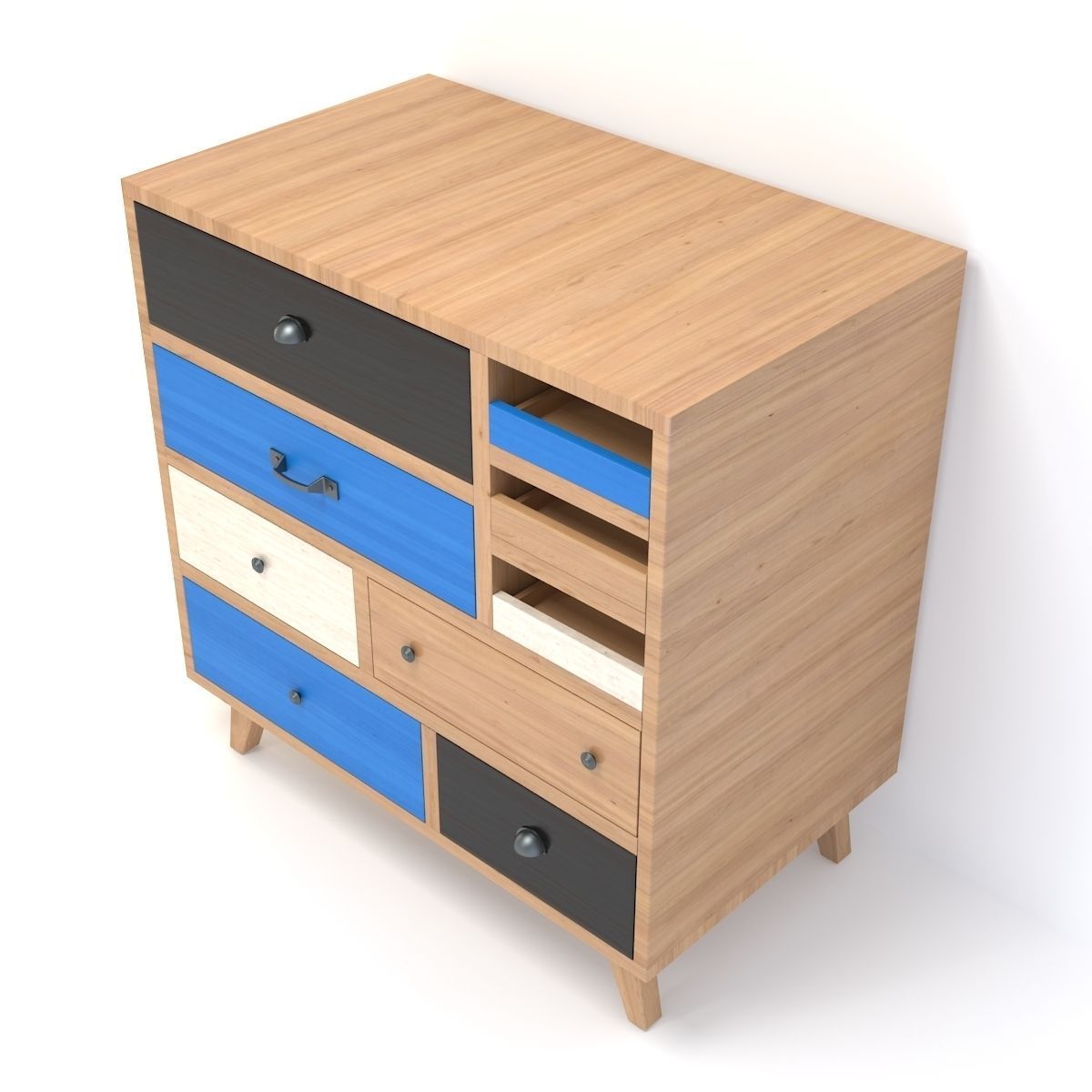 Retro Cupboard 3D model_5