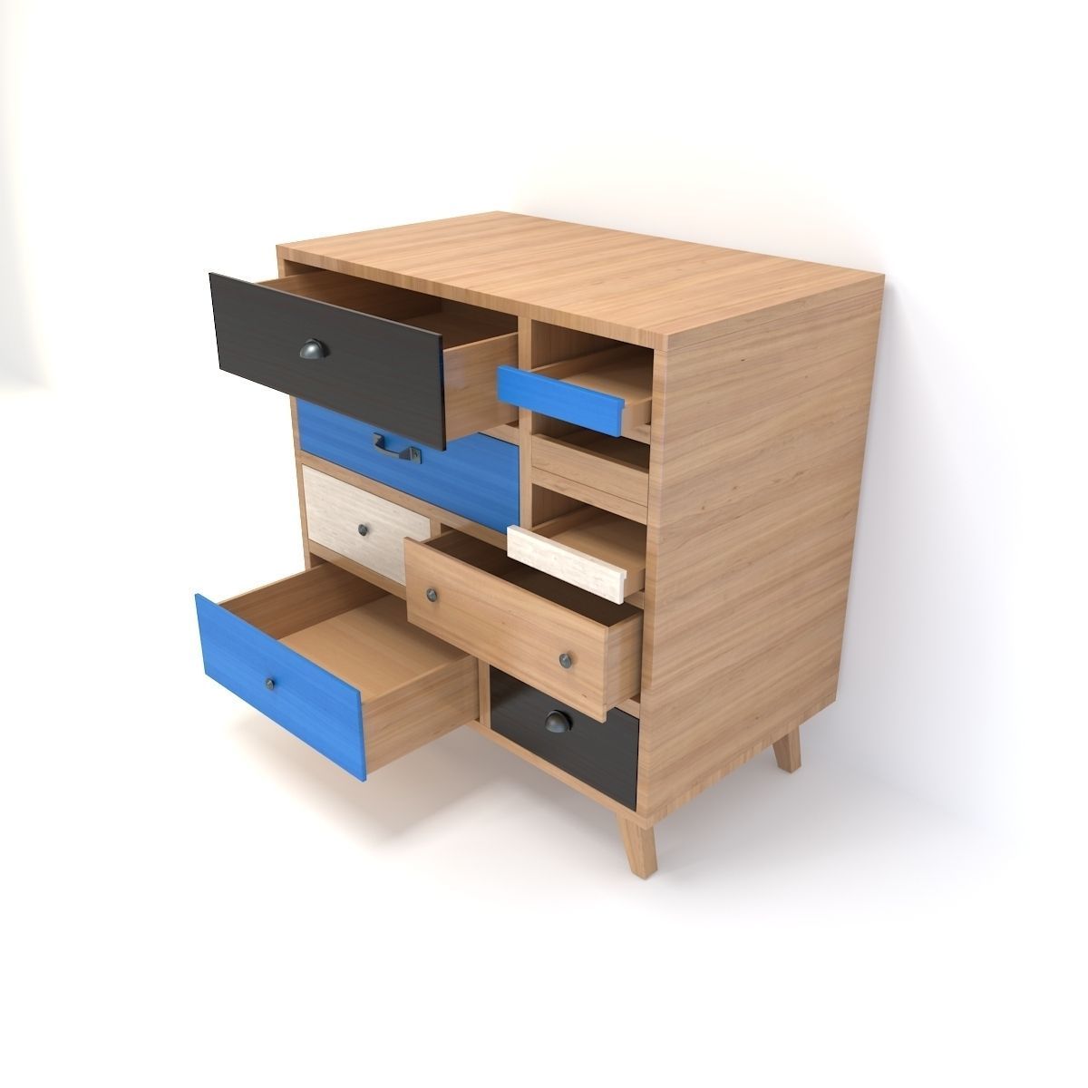 Retro Cupboard 3D model_3